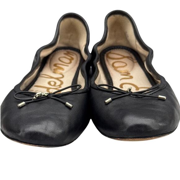 Sam Edelman Felicia Black Leather Slip On Comfort Ballet Flat Women 10.5 - Picture 3 of 9
